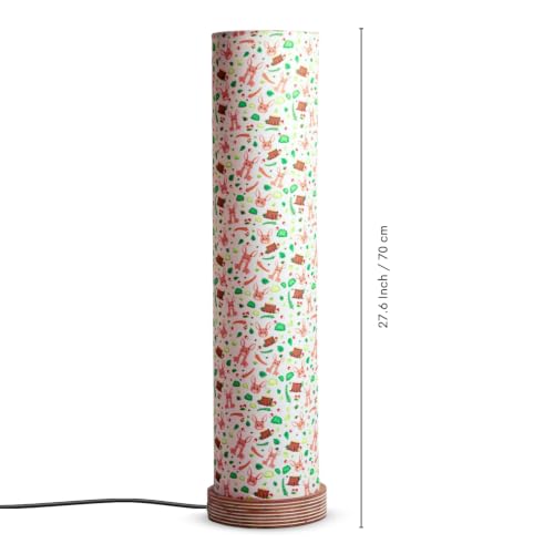 Image of ExclusiveLane 'Forever Us' Mango Wood Decorative Floor Lamp for Bedroom (70 cm, Without Bulb, Handcrafted) | Floor Lamp for Living Room Decoration Desk Lamp for Bedroom
