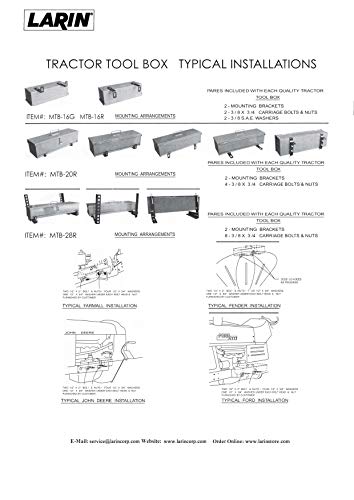 Larin Mtb-16R Red 16" Atv Metal Tool Box #TOP3