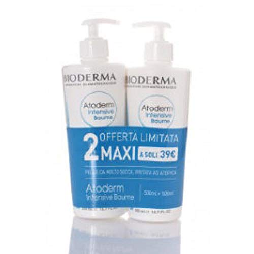 Bioderma Bálsamo calmante intensivo Atoderm para pieles secas, pack de 2 x 500 ml