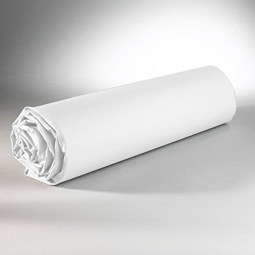 Maison & Marques Drap Housse 140 x 190 cm 100% Coton - Blanc Cover