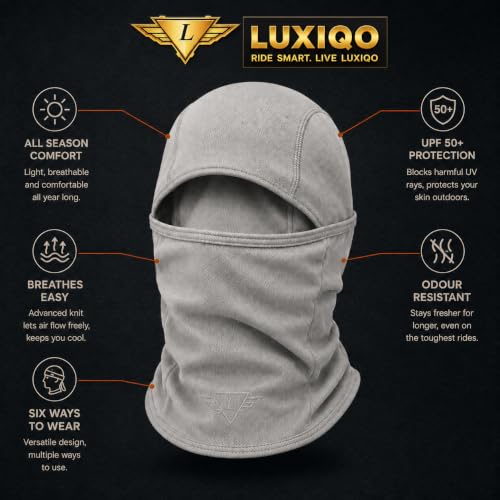 Image of Elastomeric Fibre Balaclava for Men, UPF 50+, Breathable & Odour-Resistant