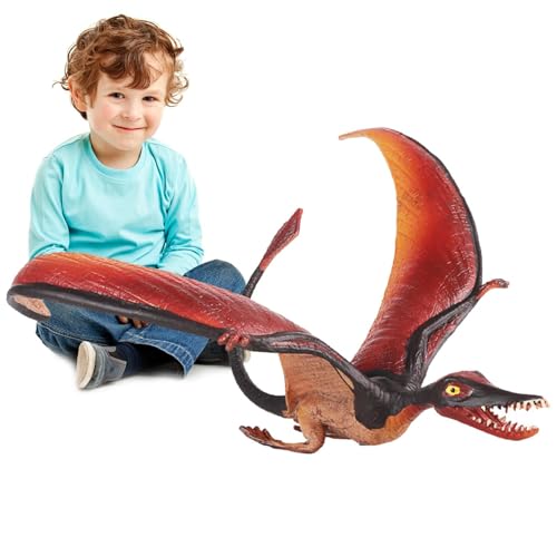 Juguete De Dinosaurio - Juguete De Dinosaurio De Pterodactil - Figura De Dinosaurios - Pteranodon - Dinina Jurásica Prehistórica Detallada - Descubrimiento Prehistórico Con Criatura Voladora De La Era