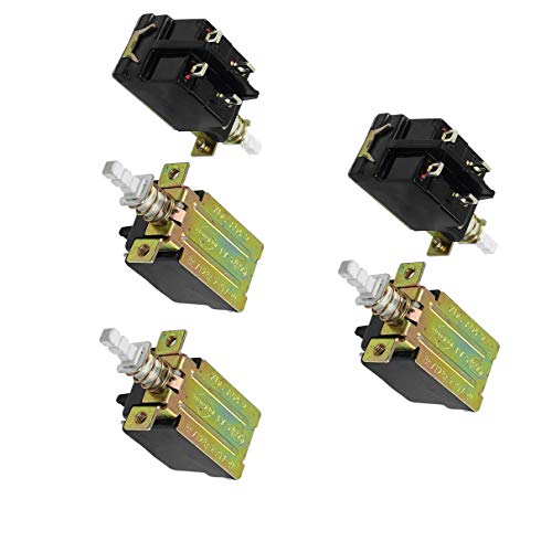Aexit 5 Pcs Switches KDC-A04-2 PCB Terminal SPDT Latching Power Switch AC Pushbutton Switches 250V 8A
