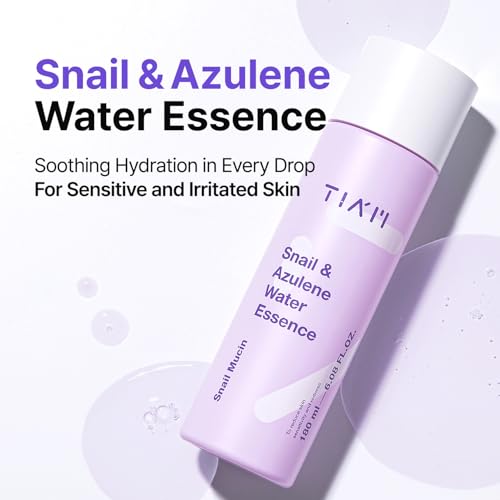 Image of TIAM Snail & Azulene Toner Essence 180ml, Korean Hydrating Face Toner with Snail Mucin for Sensitive, Dry, Damaged Skin, K-Beauty Skincare Moisturizer