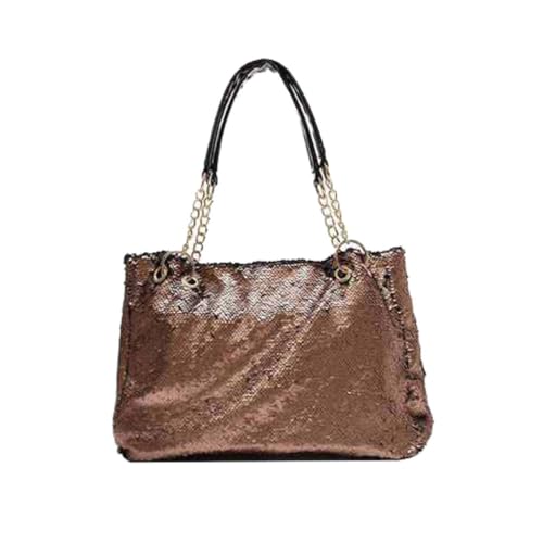 Sac bandoulière kaki paillettes réversibles MAGICLULU sacoche femme à fermeture éclair grande capacité