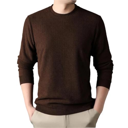 Men's Four Seasons Round Neck Solid Color Sweater Casual Long Sleeve Jumper2