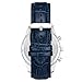 Stuhrling Original Mens Watches Chronograph Analog Blue Dial with Date - Tachymeter 24-Hour Subdial Mens Blue Leather Strap - Watches for Men Rialto Collection