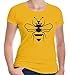 Produktbild buXsbaum® Damen T-Shirt Biene Silhouette | Tier Insekt Honig | M, Gelb