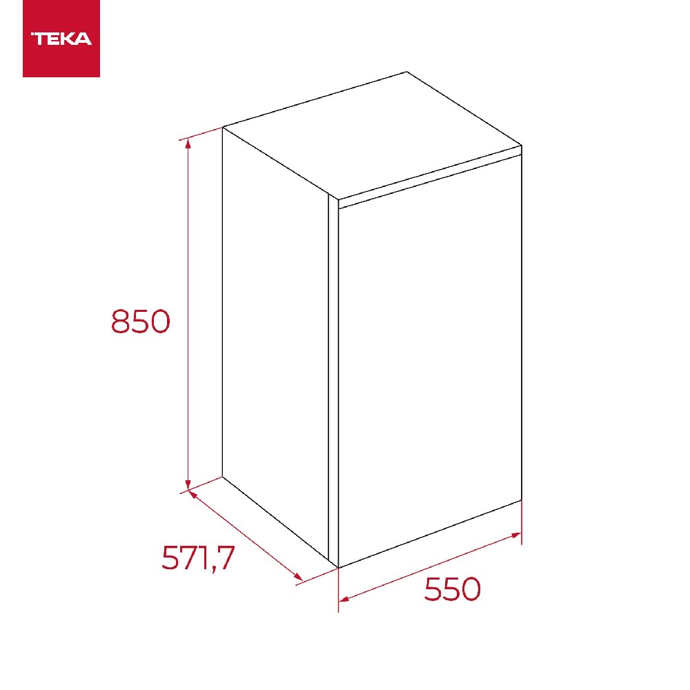 TEKA Mini Congelador Libre Instalación, Motor Inverter, 91 Litros, 1 Puerta, Cajones Transparentes, Puerta Reversible, RSF 10140 WH