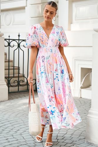 Image of Maxigerui Women's Summer Floral Maxi Dress Spring Wedding Guest Dress 2026