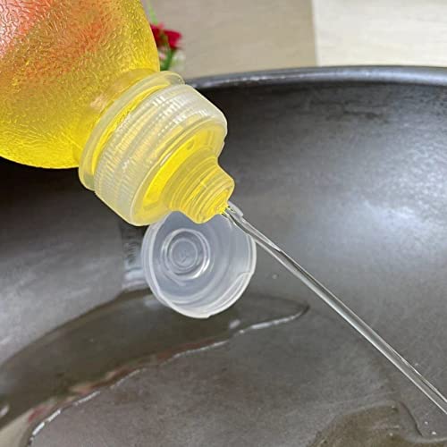 vepoty Plastic Squeeze Bottle 2pcs 500ml Refillable Clear Condiment Squeeze Bottle Seasoning Dispenser Bottle for Oil Honey - Image 6