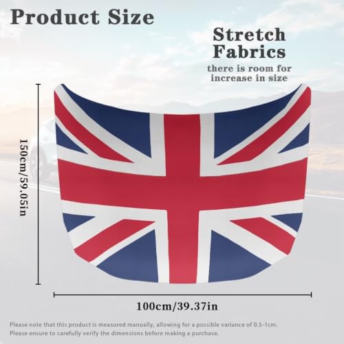 Image of England Car Hood Cover Polyester Elastic Fabrics Can be Washed Suitable for SUV Trucks Universal for Cars