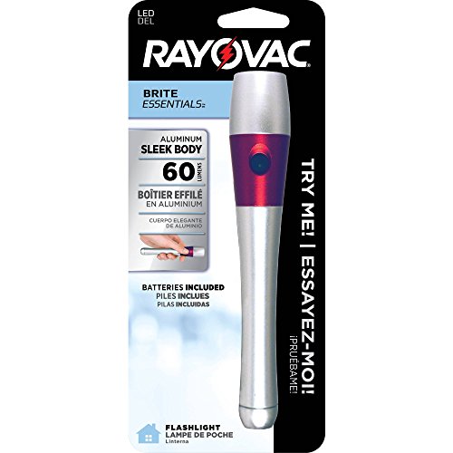 Rayovac Value Bright Sleek Series 60 Lumen LED Flashlight with 2AA Batteries