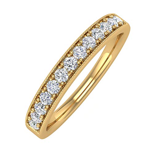 1/4 Carat Prong Set Diamond Ladies Anniversary Wedding Band in 10K Gold