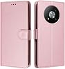 Funda de Cuero PU Compatible con Vivo X100 Pro, Compatible con Vivo X100 Pro 5G V2324A V2309, con Ranuras para Tarjetas, Tipo Flip con Soporte, Cartera, Rosa 2