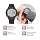 Hearkent Sprechende Armbanduhr für Sehbehinderte und ältere Menschen, sprechende Uhr, französische Stimme für Blinde, mit großem LCD-Display, Schwarz