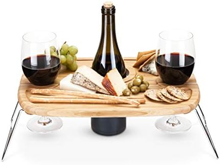 True Painel: Conjunto de piquenique de mesa de vinho, natural