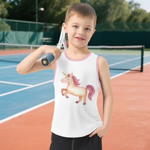 Baby Boys Sleeveless Tank Top Unicorn Toddler Athletic Vest 3-10T 6
