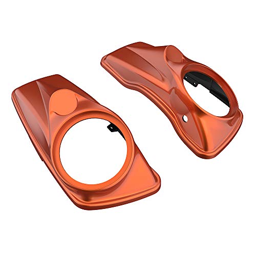 Tapas para bocinas de alforjas de moto Moto Onfire 8 pulgadas Scorched Orange para Harley Touring 2014+ miniatura 3