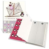 Tamaño: 9 x 13 cm. Libreta de direcciones de bolsillo de lujo – Diseño escrito a mano – 104 páginas – Tamaño 91 mm x 130 mm