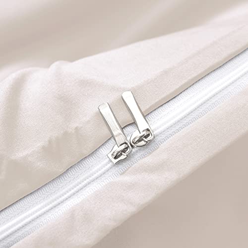 Bbangd Duvet Covers Queen Size - Ultra Soft And Breathable Bedding Comforter Cover Set Washed Microfiber 3 Pieces With Zipper Closure Duvet Cover And 2 Pillow Shams (Ivory) #TOP4