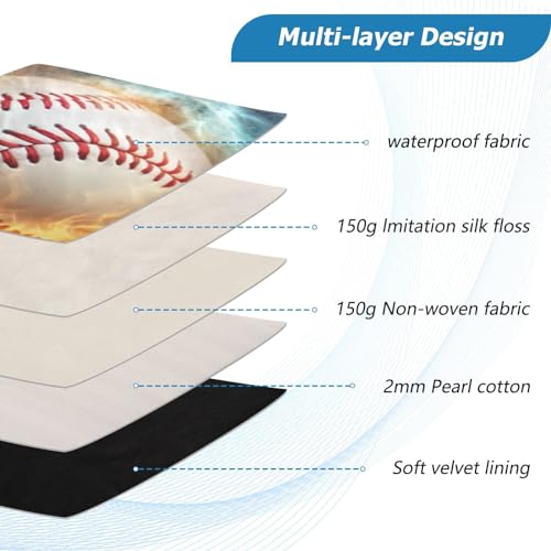 Funda para portátil Fire Baseball de 13-14 pulgadas impermeable miniatura 4