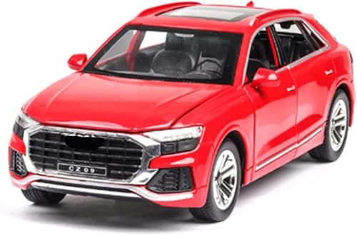 Image of BlackZone Compatible for Audi Q8 SUV Simulation Alloy Car Model Metal Diecast Toy with Openable Doors, Sound and Light for Gift Collection Collection Decoration (Red)