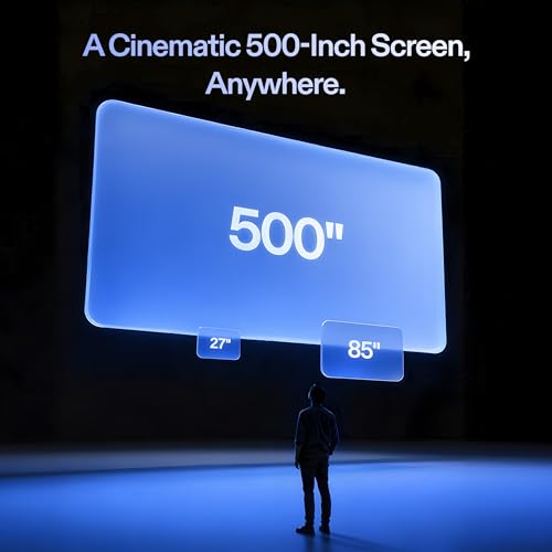 Image of XREAL 1S AR /XR Glasses, 500 inch Virtual Screen Smart Glasses with 52 FOV, Native 3DoF, REAL 3D, Powered by X1 Chip, Supports All USB-C DP Devices Including iPhone 17 /16 and Handhelds, like ROG /SteamDeck