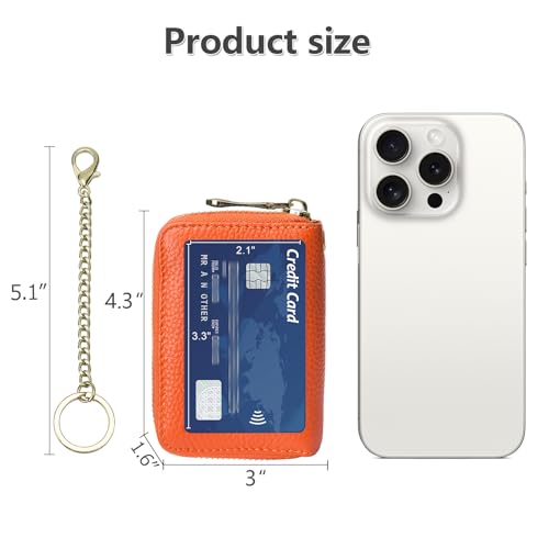 Image of imeetu Rfid Credit Card Holder,Genuine Leather Businese Card Case,Rfid Blocking Wallet for Women & Men