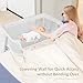INFANS Over Bed Bassinet for Baby, Bedside Sleeper with Lowering Wall for Easy Access, Safe Close Sleeping, Adjustable Height, Storage, Newborn Infant Girls Boys (White)