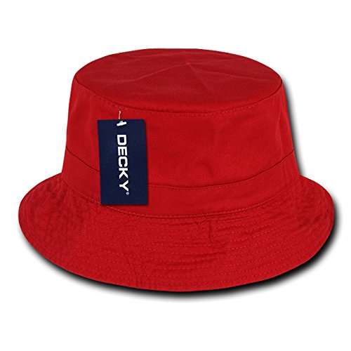 DECKY 961-PL-RED-07 Polo Bucket Hat, Red, L_XL