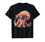 Pulpo divertido con gafas de sol Camiseta