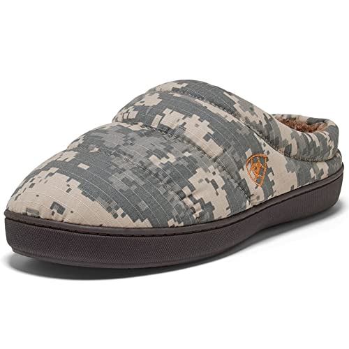 ARIAT Indoor/Outdoor Warm Comfortable Crius Clog Slippers with Sherpa Lining, Pantuflas Niños, Camuflaje Sage Digi, X-Small Big Kid
