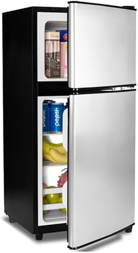 Miniatura 7 de Refrigerador pequeño de 3.2 pies cúbicos con congelador, refrigerador compacto de doble puerta, mininevera para dormitorio, cocina, residencia de