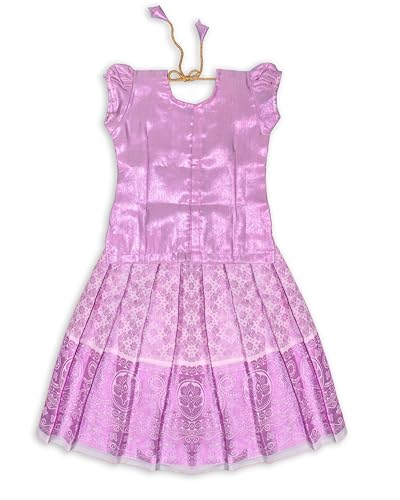 Image of Chandrakala Lehanga Pattu Pavadai For Girls Kids South Indian Dress, (KL115-P)