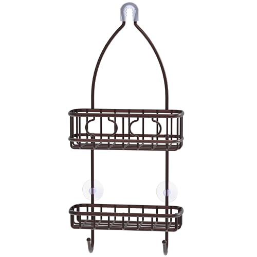 Simple Houseware Bathroom Hanging Shower Head Caddy Organizer Bronze (22 x 10.2 x 4.2 inches)