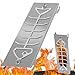WUCHAITOO Edelstahl Flammlachshalter für Feuerschalen und Grills mit Wandstärke bis 6mm-5-stufig verstellbares Grillbrett | Feuerfest | Flammlachsbretter - Grillen bei Camping & Grillpartys