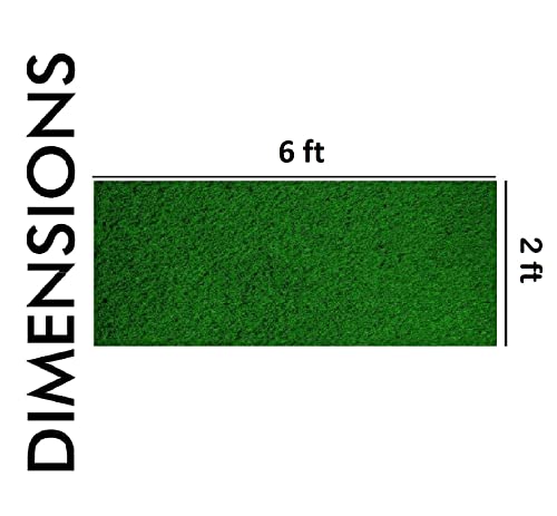 Image of Yellow Weaves High Density Artificial Rectangular Grass Carpet Mat For Balcony,Lawn,Door-(6 X 2 Feet),Green
