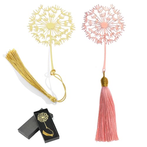 Metal Marcapáginas Pendant Bookmark, 2 Piezas Regalos para