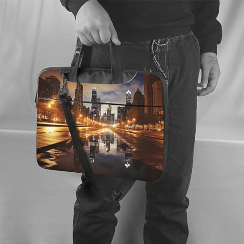 Maletín para laptop impermeable y acolchado negro miniatura 2