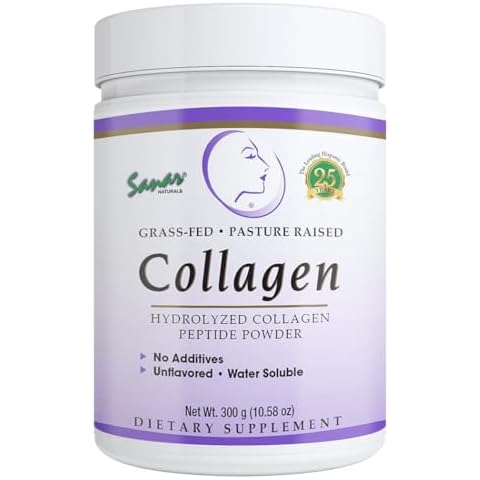 Sanar Naturals Collagen Peptides Powder - for Hair, Nail, Skin, Joint, and Bone Health - Hydrolyzed Collagen for Women & Men, Easy to Mix Collagen Protein Supplement, Unflavored, 10.58 oz Cover