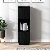 Alacena de madera maciza de pino negro, 38 x 35 x 117 cm