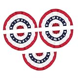SUPVOX 5 Pièces Banderoles Drapeu Américain Plissé Fanion Patriotique pour Décoration Fête Extérieur Intérieur