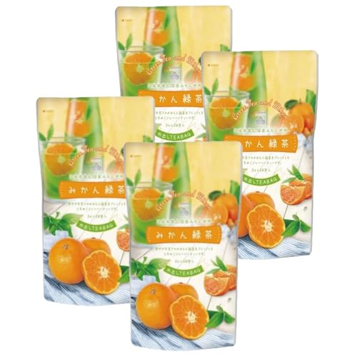 4個セット カネ松製茶 みかん緑茶 水出しティーバッグ 3g×20包 国産 静岡県産 緑茶 煎茶 フルーツティー 水出し用 ティーバッグ 夏 冷茶 温茶 お茶 ティータイム 健康茶 お取り寄せ 常温保存