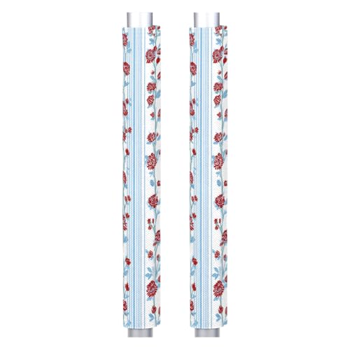 Image of Pardick Refrigerator Door Handle Covers Set of 2, Romantic Flower Fridge Handle Cover Washable Fridge Dishwasher Oven Door Decor Protector Handle Cover, Keep Your Kitchen Appliance Clean