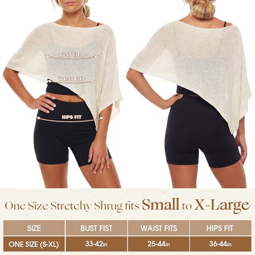 Image of Women Sheer Poncho Shrug Summer Sheer Blouse Top Lightweight Poncho Bolero for Evening Dress
