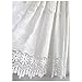 LINGOSHUN Cafe Curtains Window Treatment,Pure Cotton Double Hollow Flower Half Curtain Kitchen Tier Curtains/White / W115×H85cm
