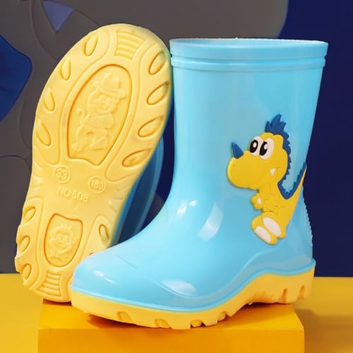 IWIHMIV Toddler Rain Boots Non Slip Kids Rubber Rain Boots Outdoor Lightweight Comfortable Rainboots for Boys and Girls3
