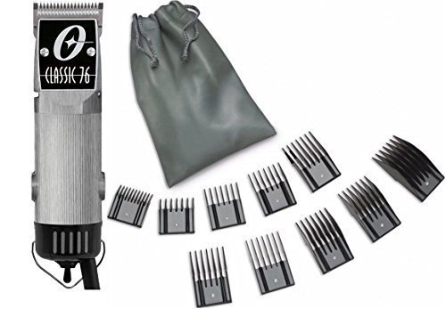 New Oster Classic 76 Brushed Aluminum Color Limited Edition Hair Clipper+10 PC Comb Set