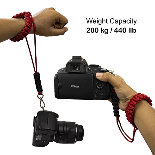 Image of Paracord Wrist | Camera Strap for Robust Hand Grip To Hold All DSLR Camera | Heavy gear | Binocular -Alloy camera strap